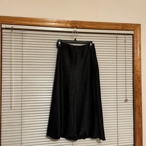 Simple black midi skirt